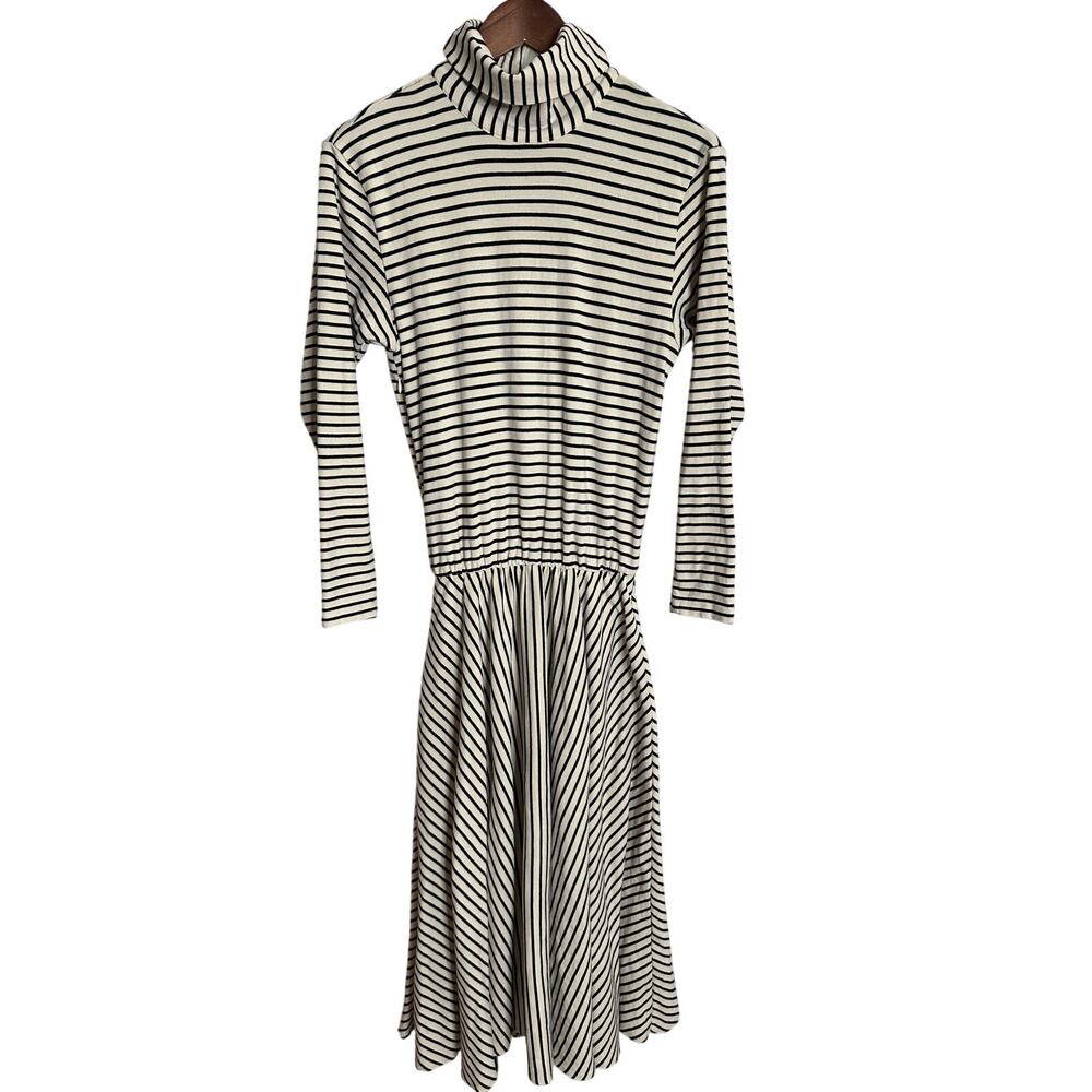 Buru Striped Turtleneck Jersey Maxi Dress Womans XS - Picture 2 of 14